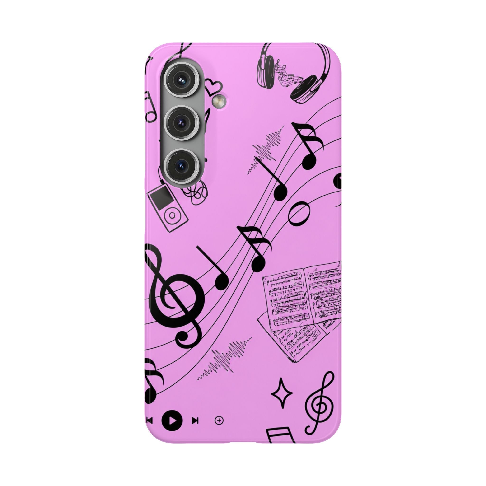 Pink Music Notes Phone Case