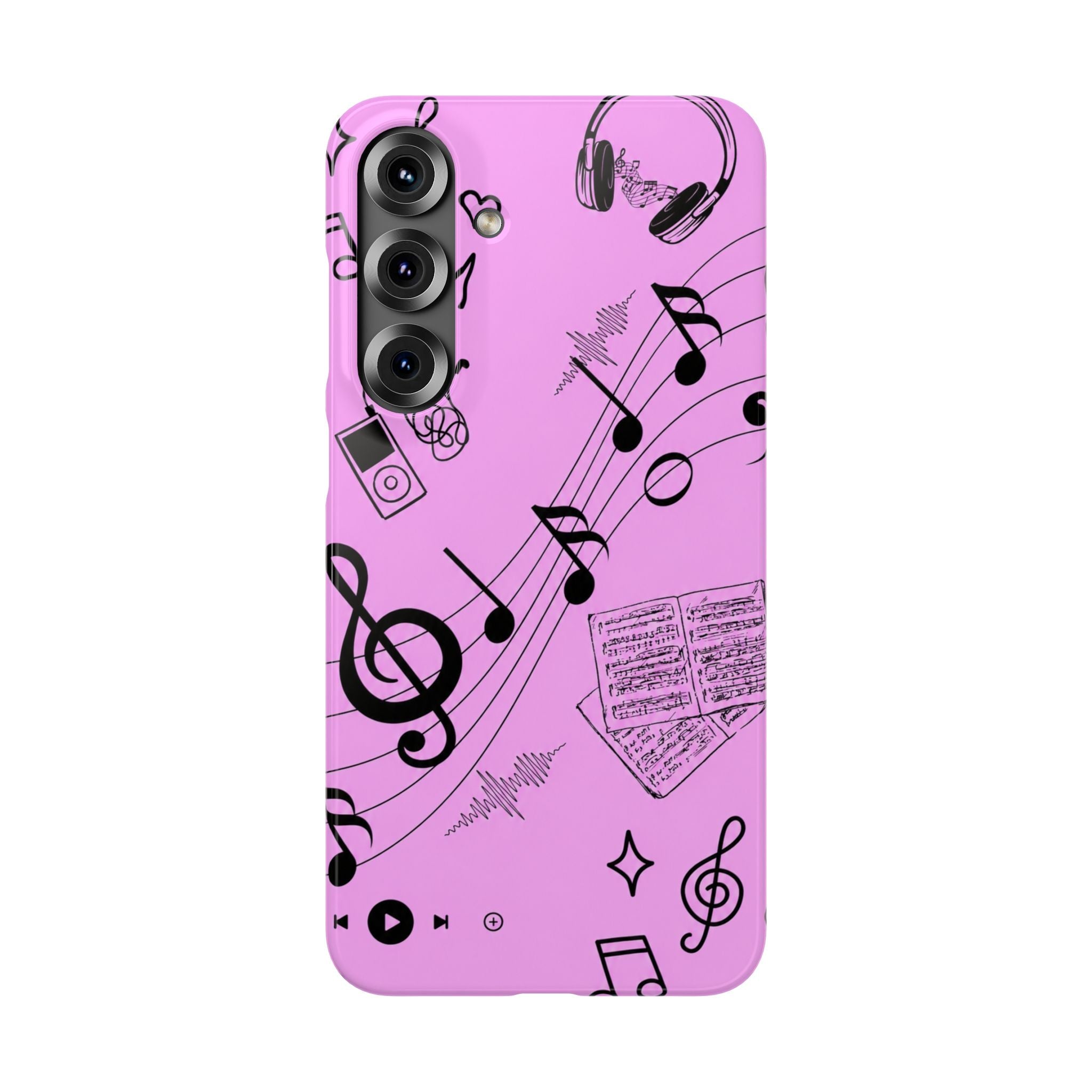 Pink Music Notes Phone Case