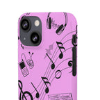 Pink Music Notes Phone Case