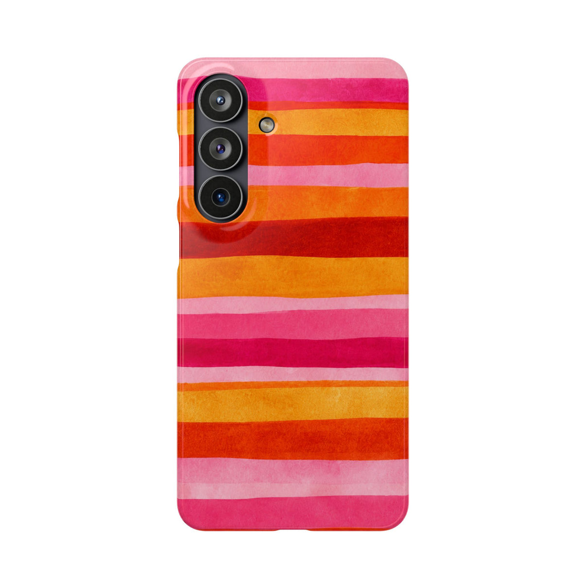 Pink Sunset Watercolor Stripes