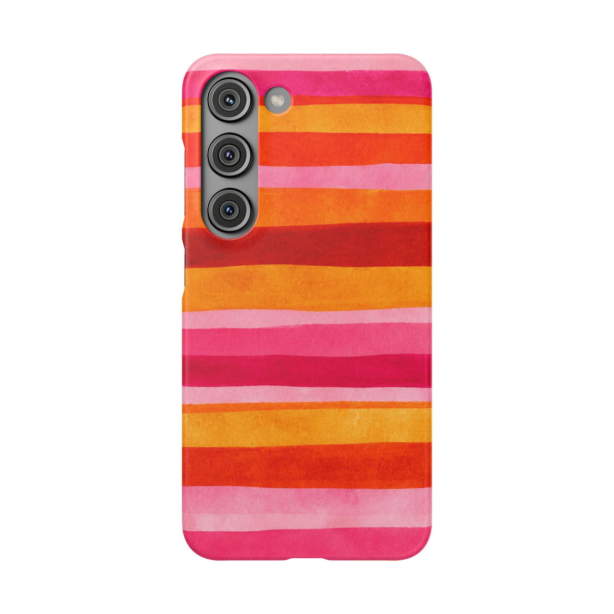 Pink Sunset Watercolor Stripes