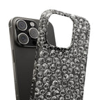 Black and White Skull Pattern Phone Case