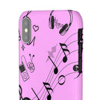 Pink Music Notes Phone Case