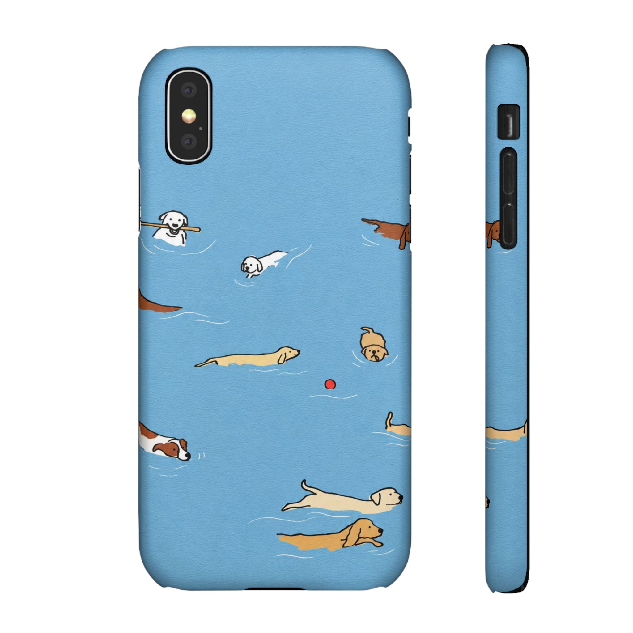 Swimming Dogs Phone Case