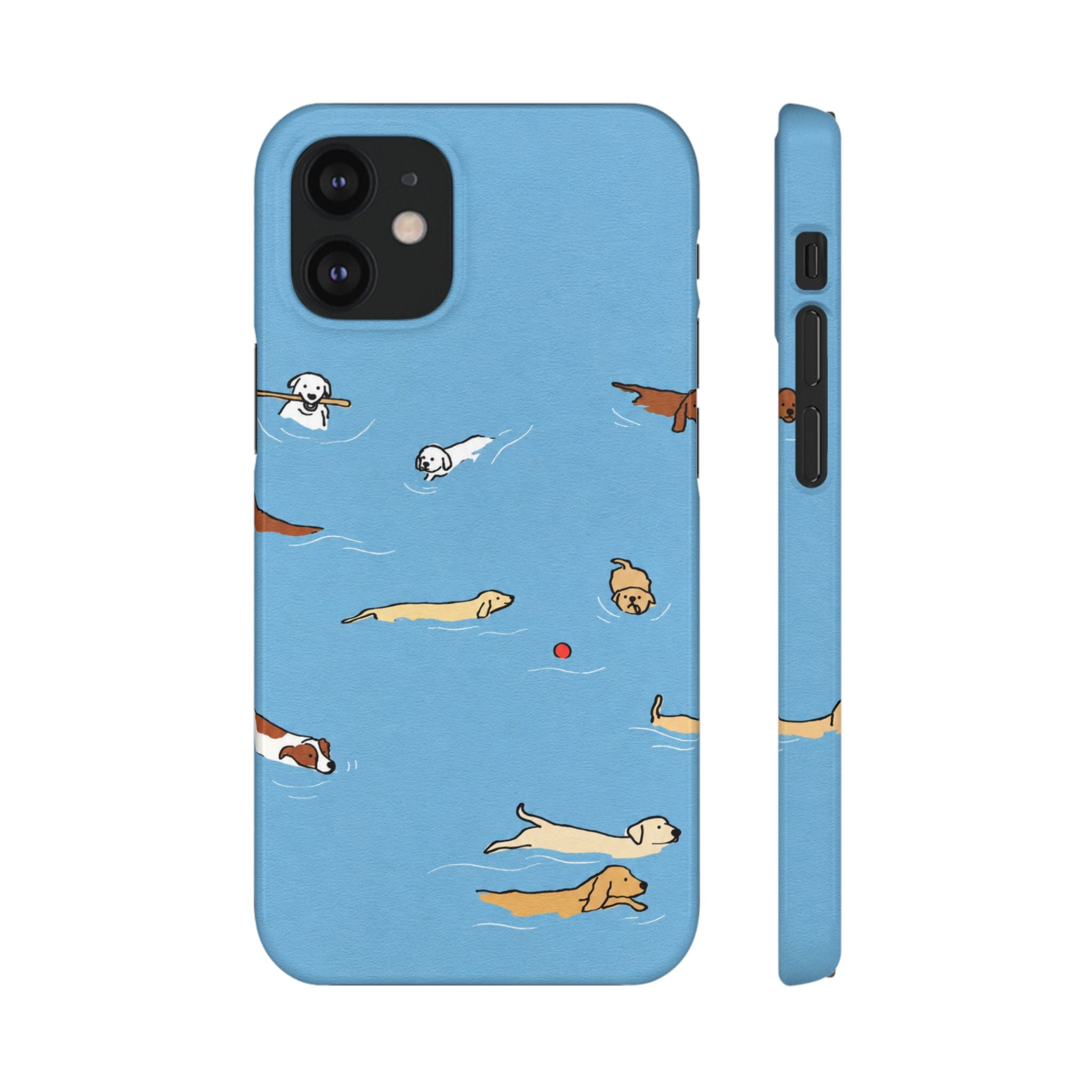 Swimming Dogs Phone Case
