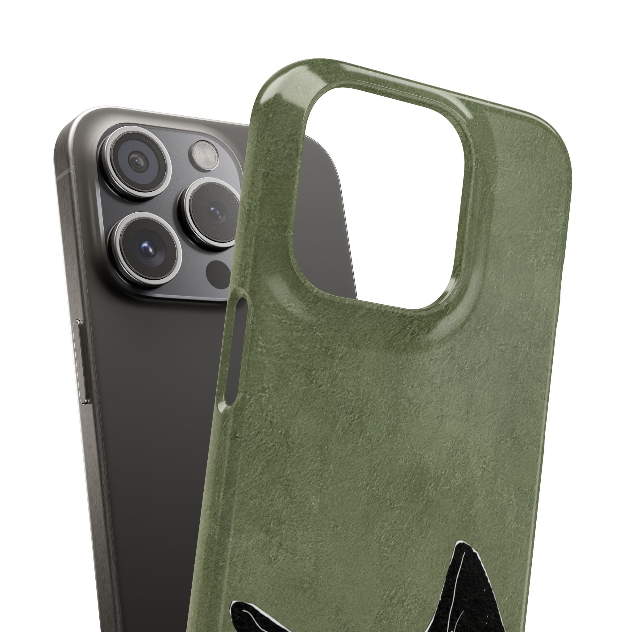 Grumpy Black Cat Phone Case