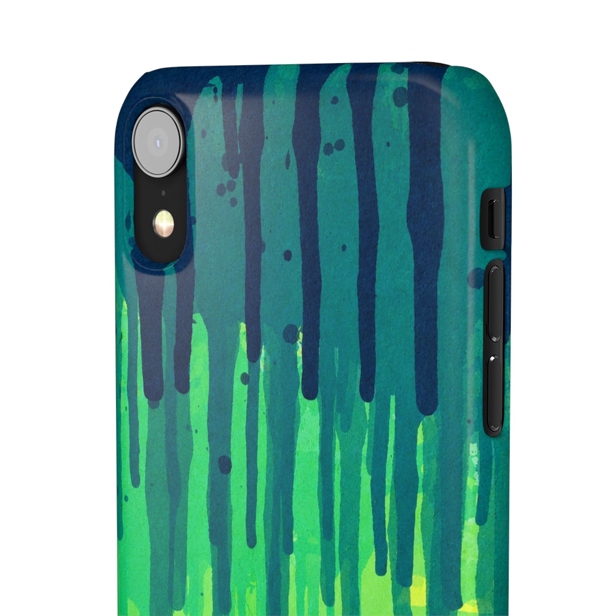 Liquid Emerald – Abstract Drip Phone Case