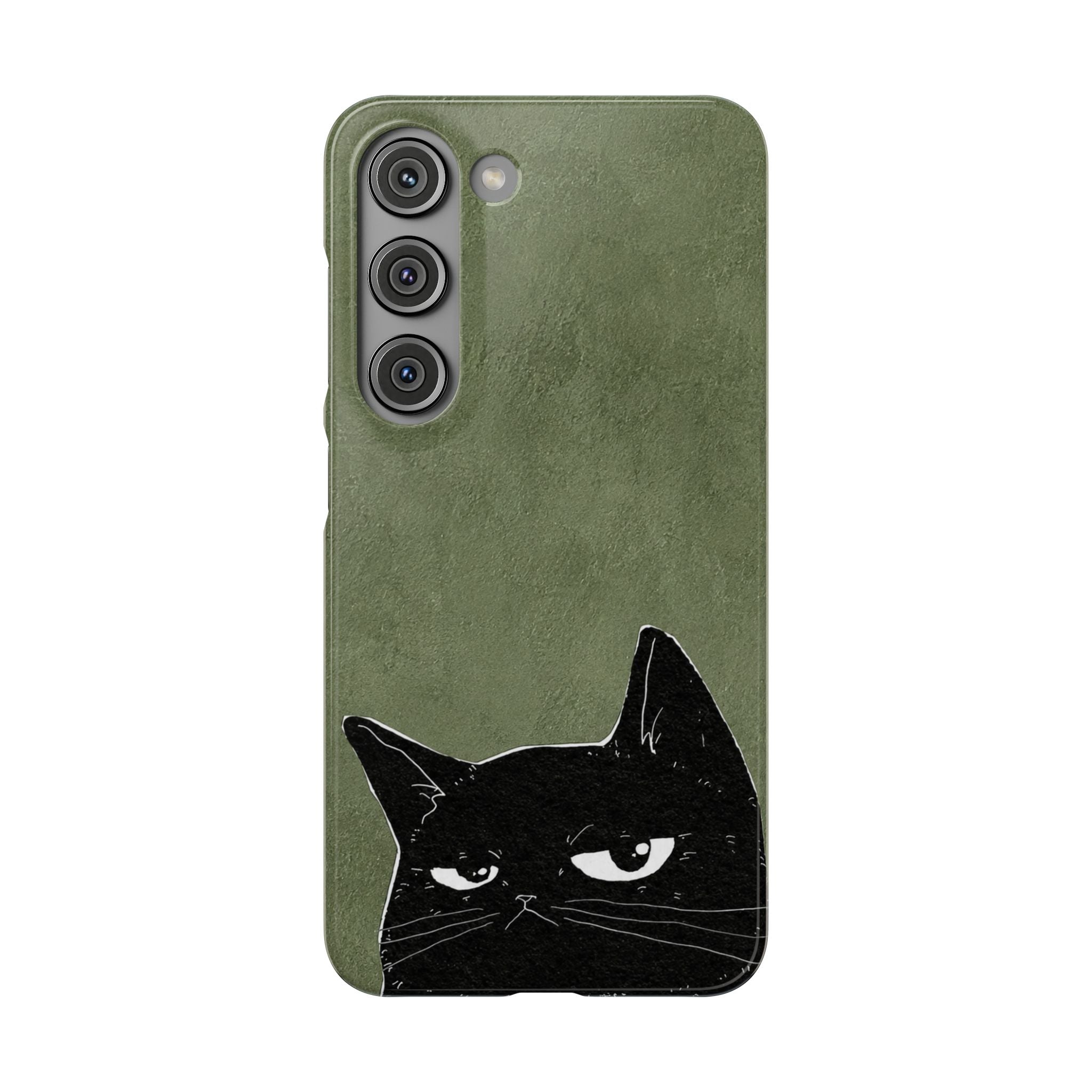 Grumpy Black Cat Phone Case