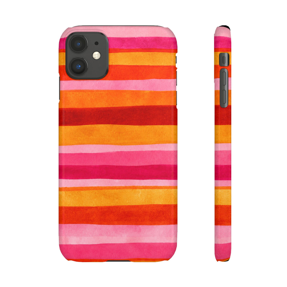 Pink Sunset Watercolor Stripes