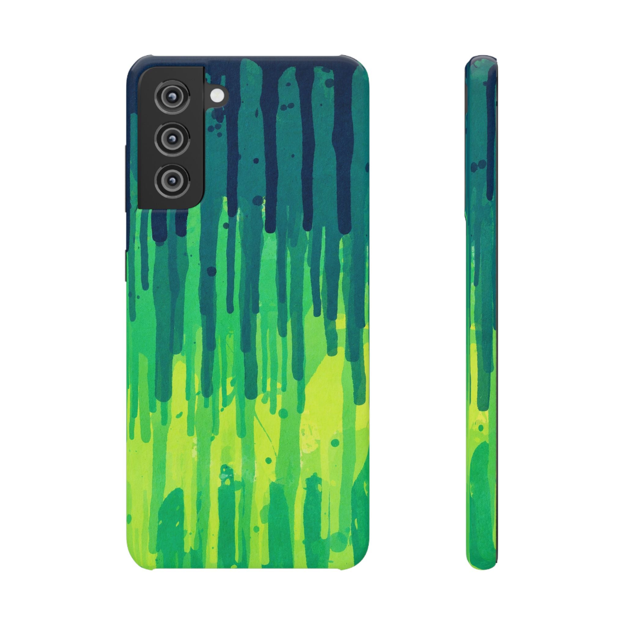 Liquid Emerald – Abstract Drip Phone Case