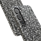 Black and White Skull Pattern Phone Case