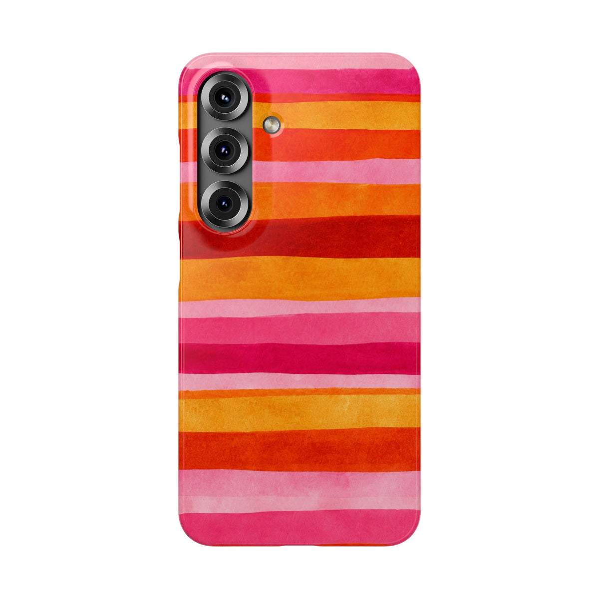 Pink Sunset Watercolor Stripes