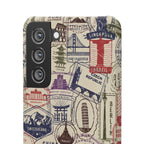 Vintage Travel Stamps Phone Case