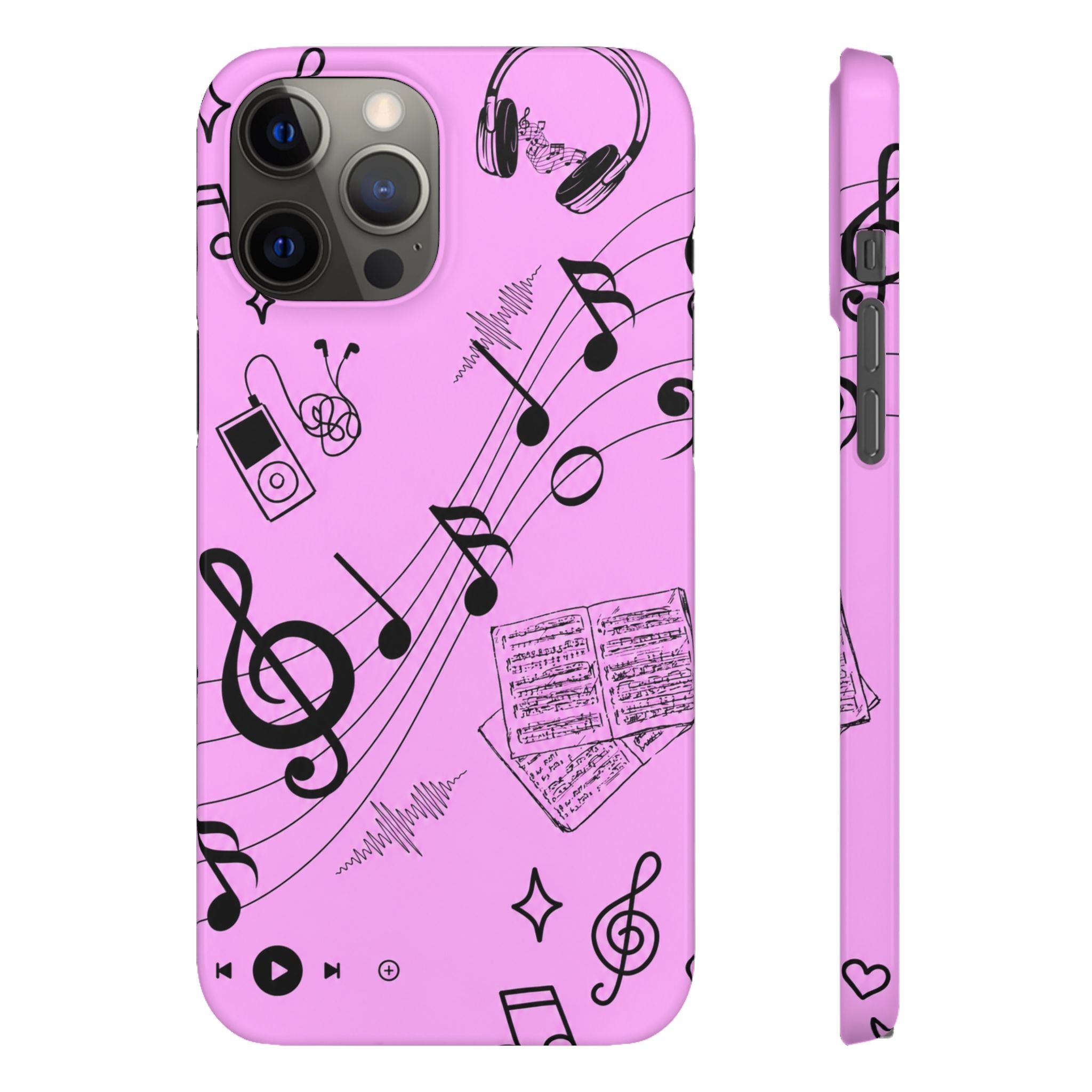 Pink Music Notes Phone Case