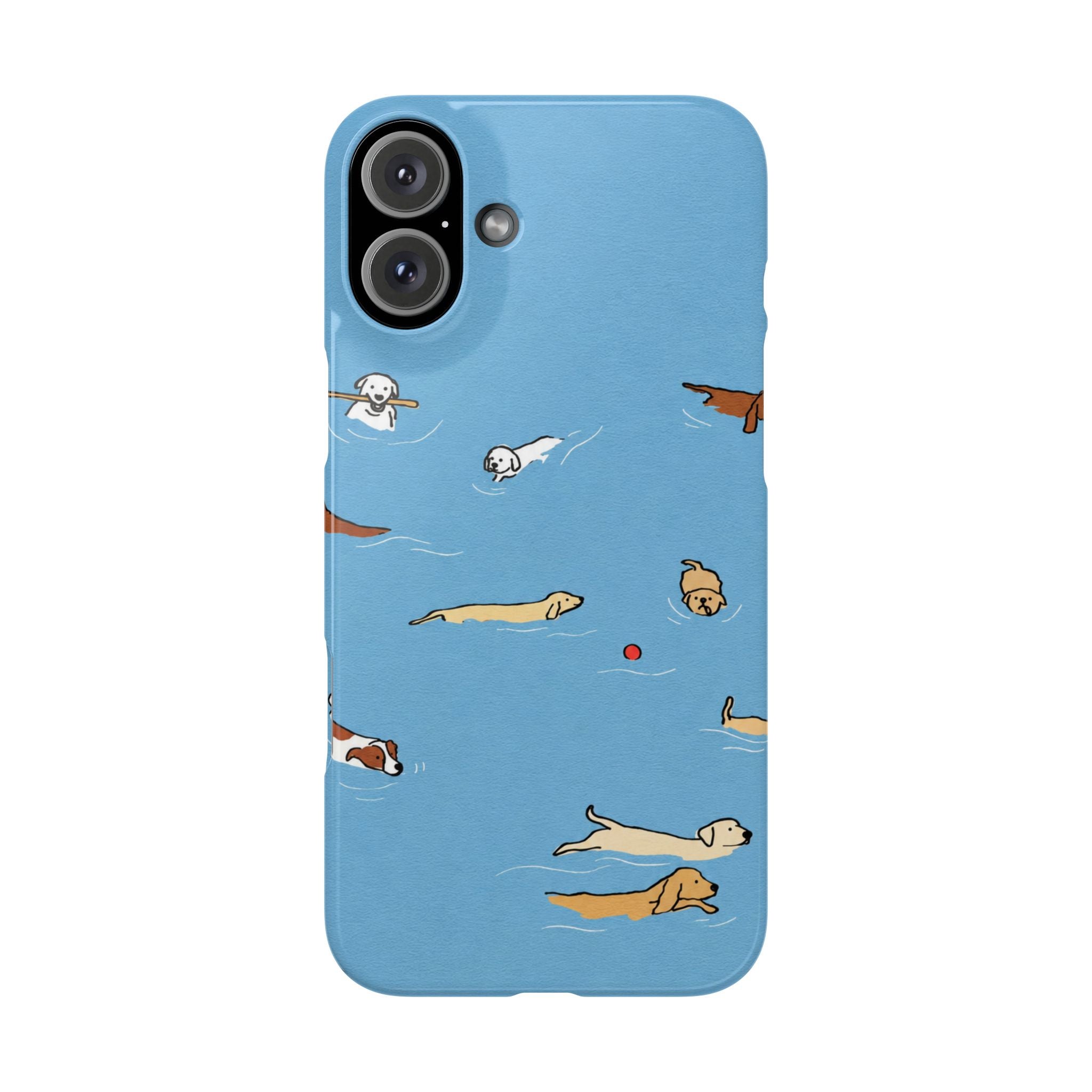 Swimming Dogs Phone Case