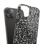 Black and White Skull Pattern Phone Case