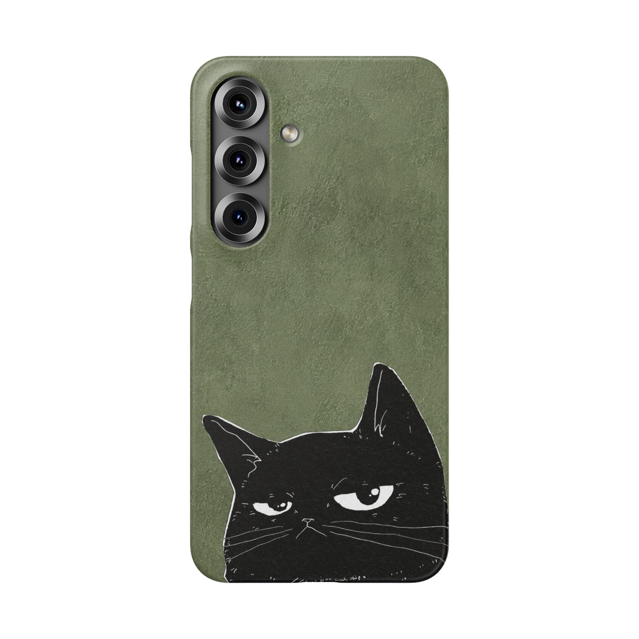 Grumpy Black Cat Phone Case