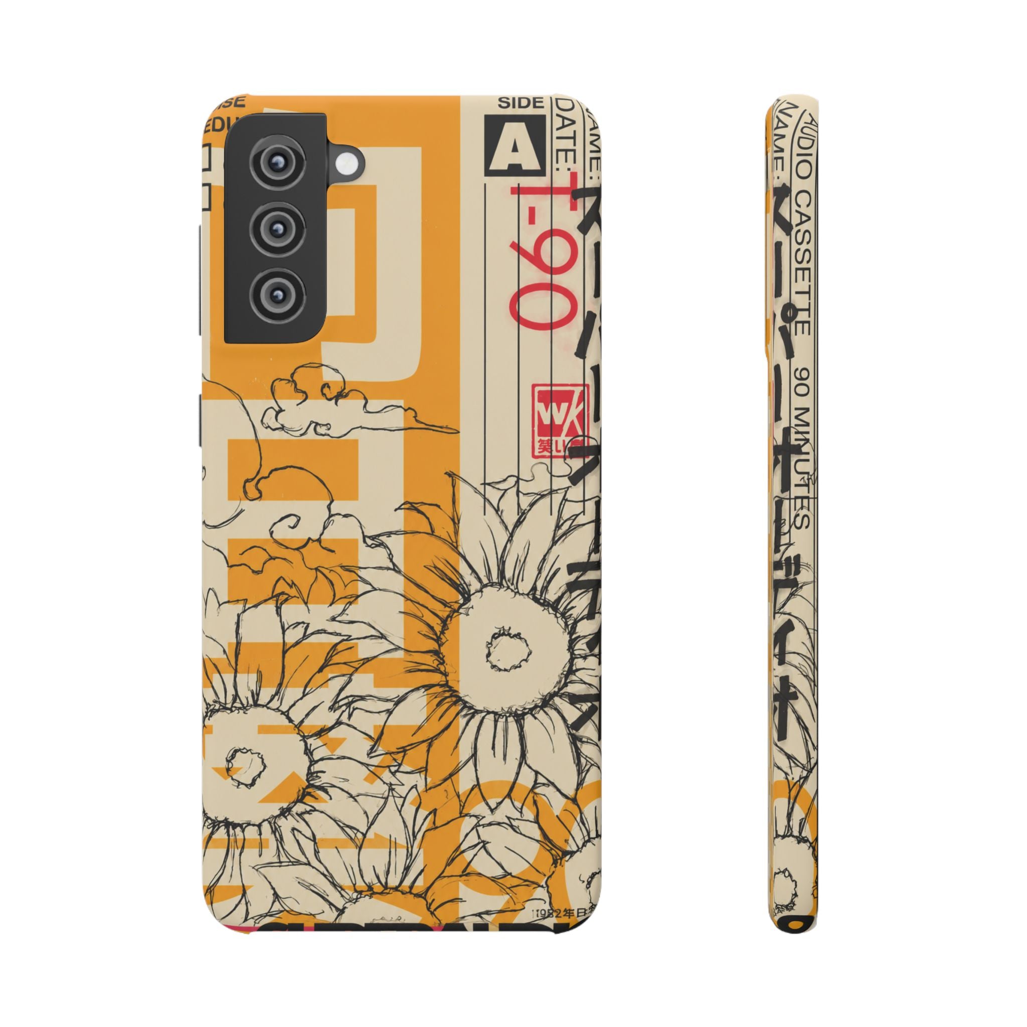 Retro Cassette Floral Phone Case