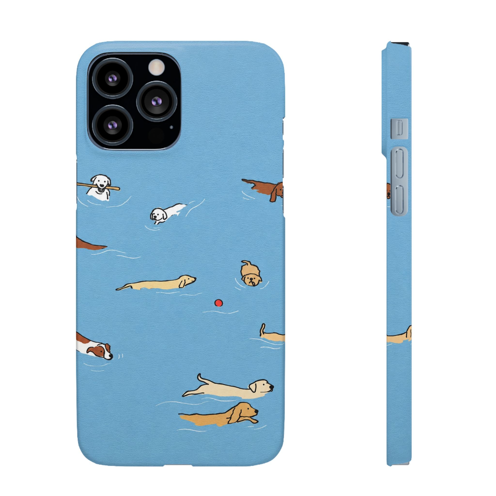 Swimming Dogs Phone Case