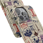 Vintage Travel Stamps Phone Case