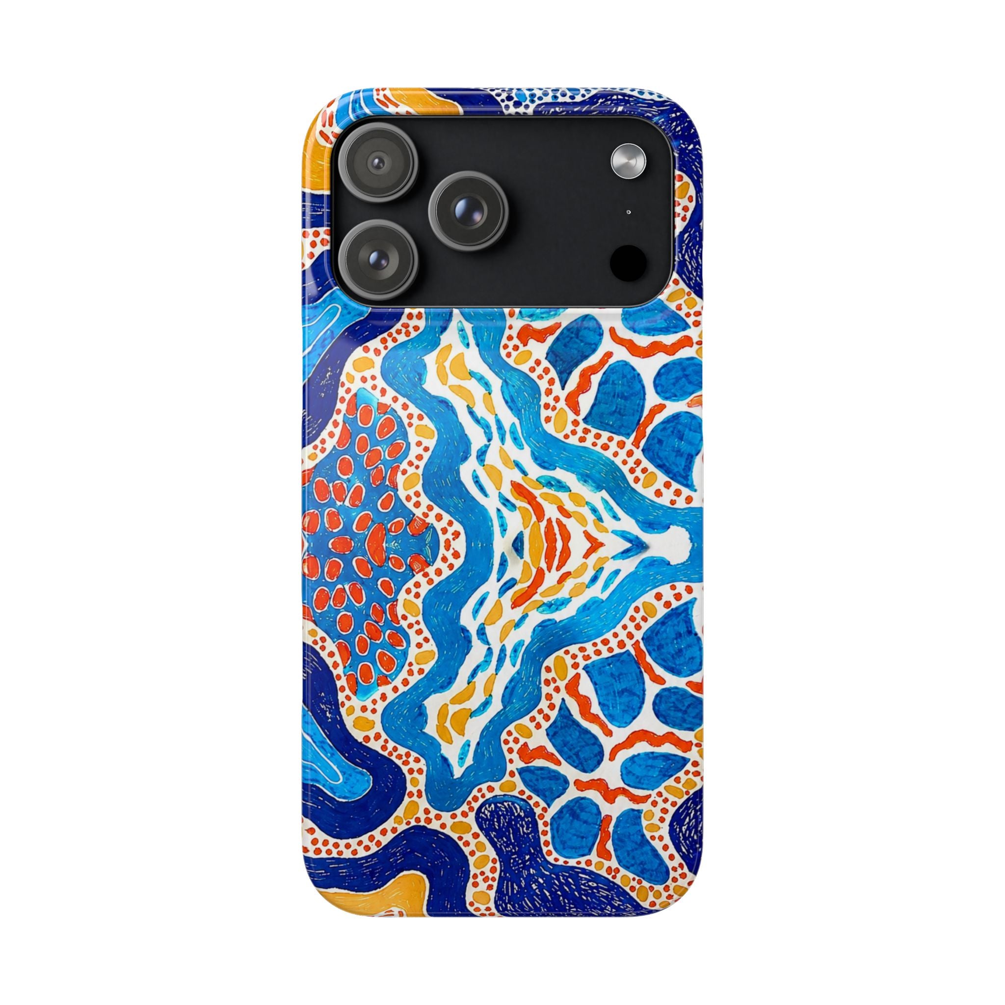 Abstract Blue Pattern Phone Case