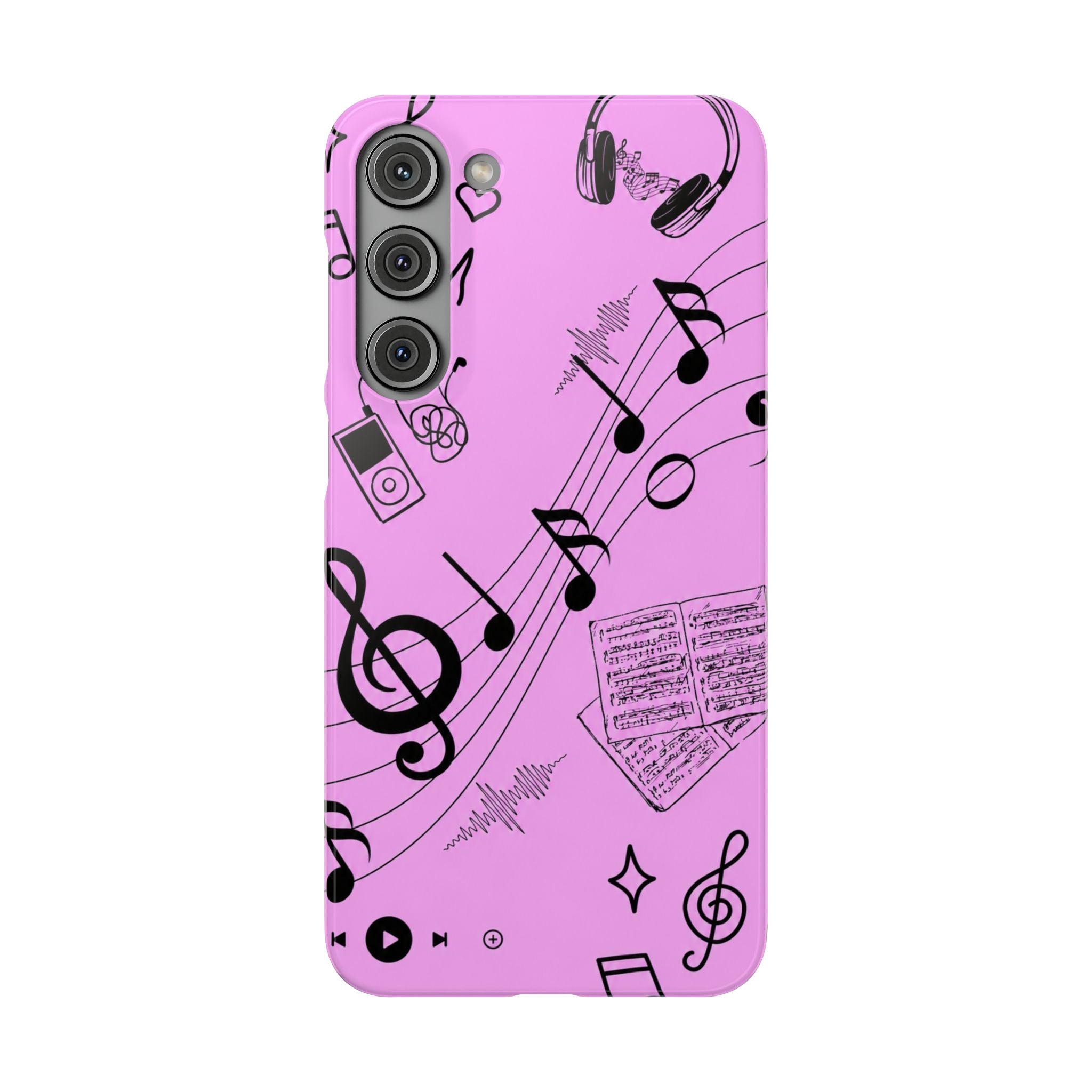Pink Music Notes Phone Case