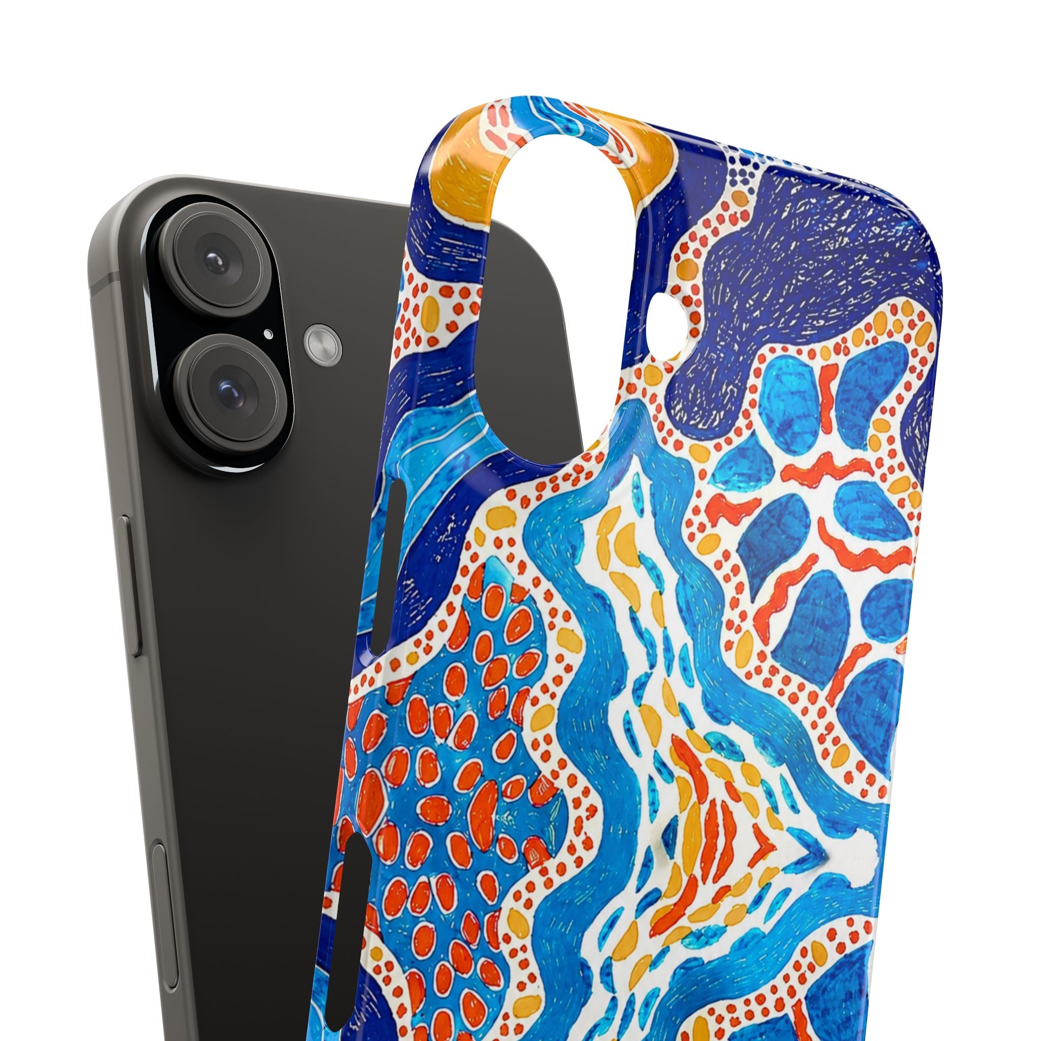 Abstract Blue Pattern Phone Case