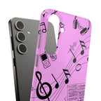 Pink Music Notes Phone Case