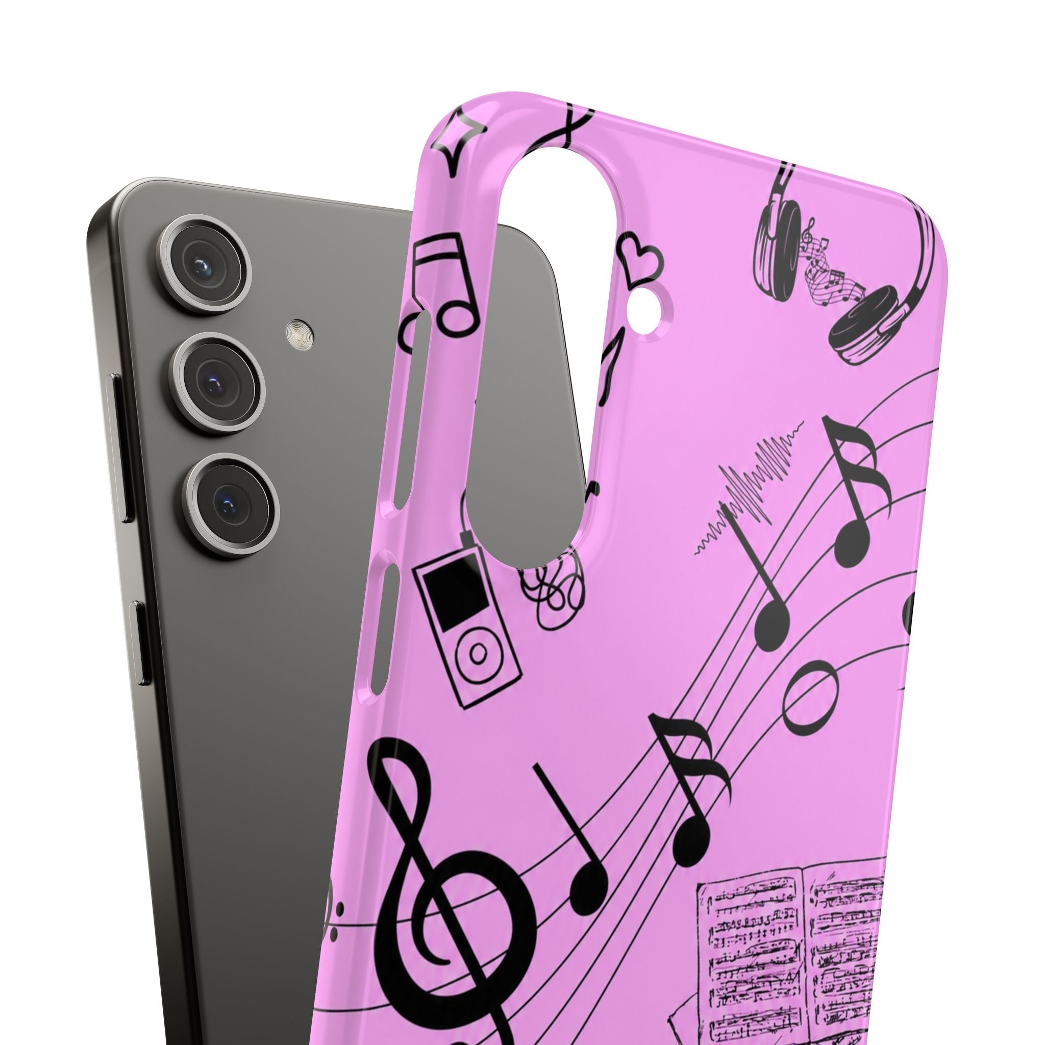 Pink Music Notes Phone Case