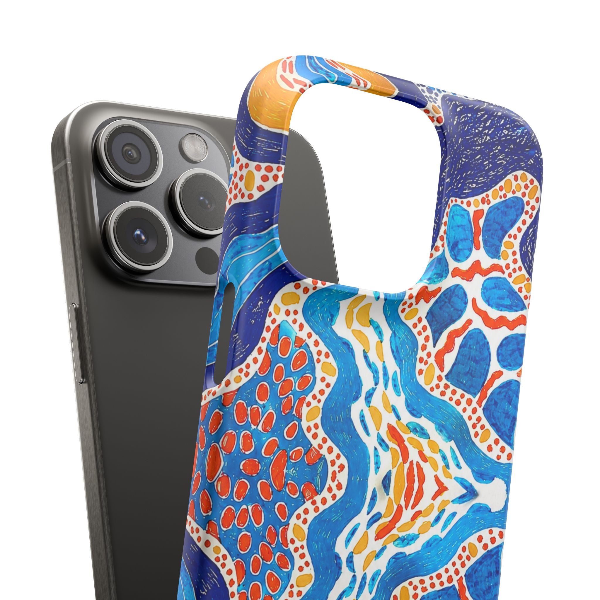 Abstract Blue Pattern Phone Case