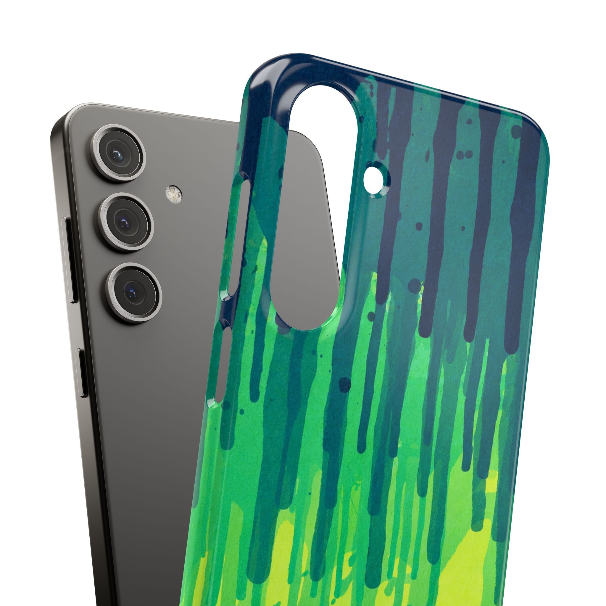 Liquid Emerald – Abstract Drip Phone Case