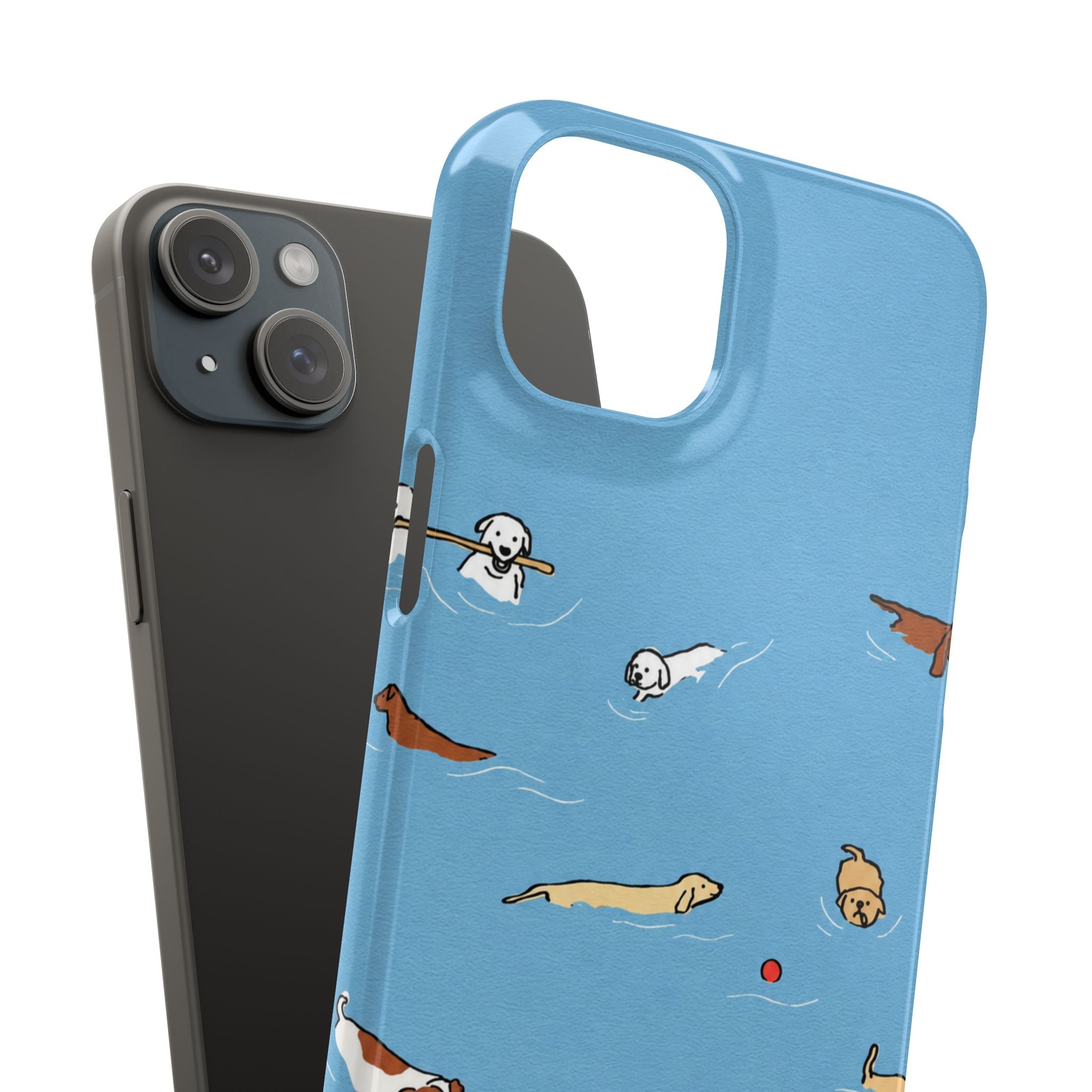 Swimming Dogs Phone Case