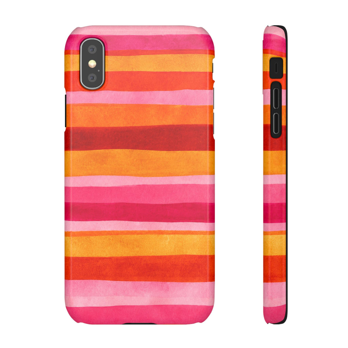 Pink Sunset Watercolor Stripes