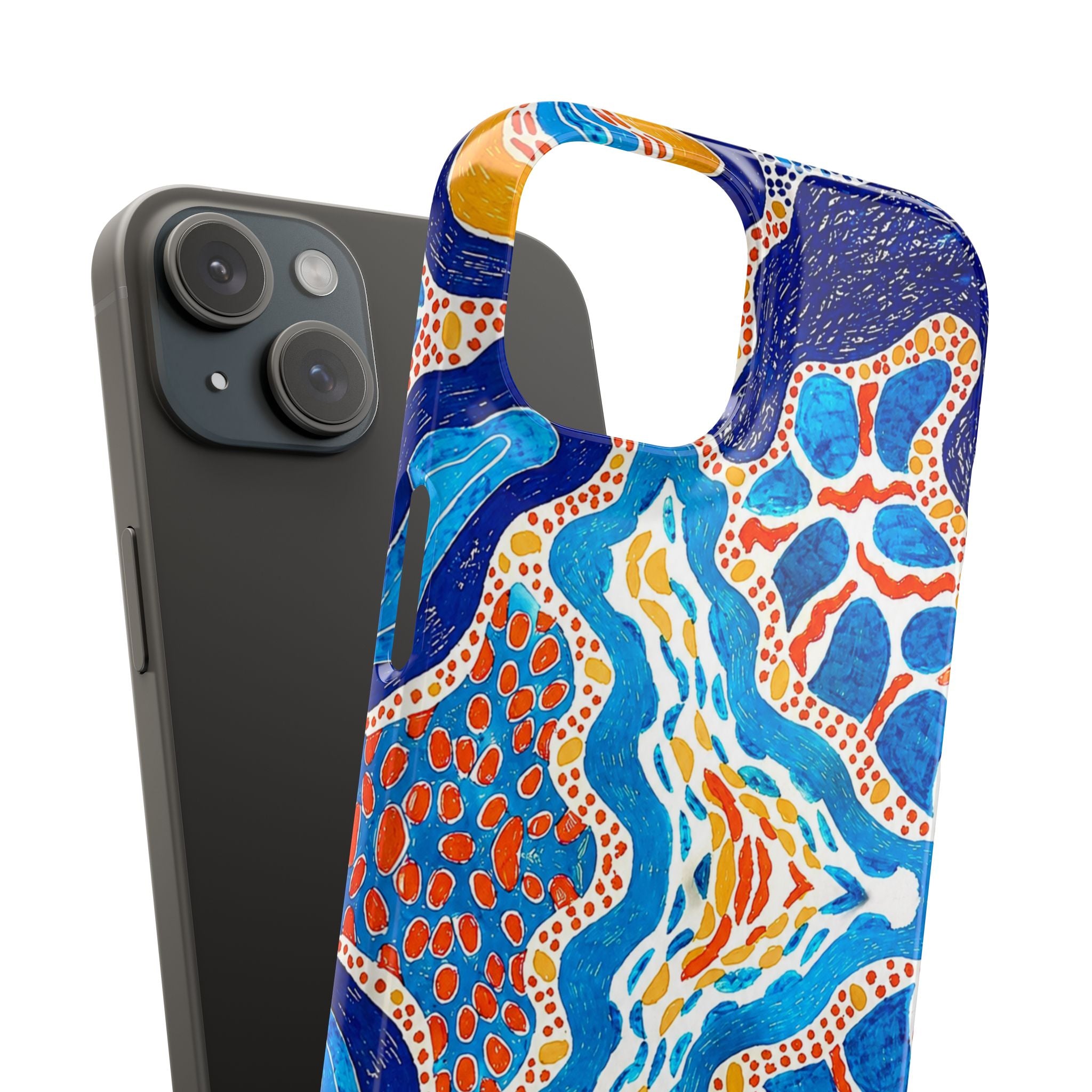 Abstract Blue Pattern Phone Case