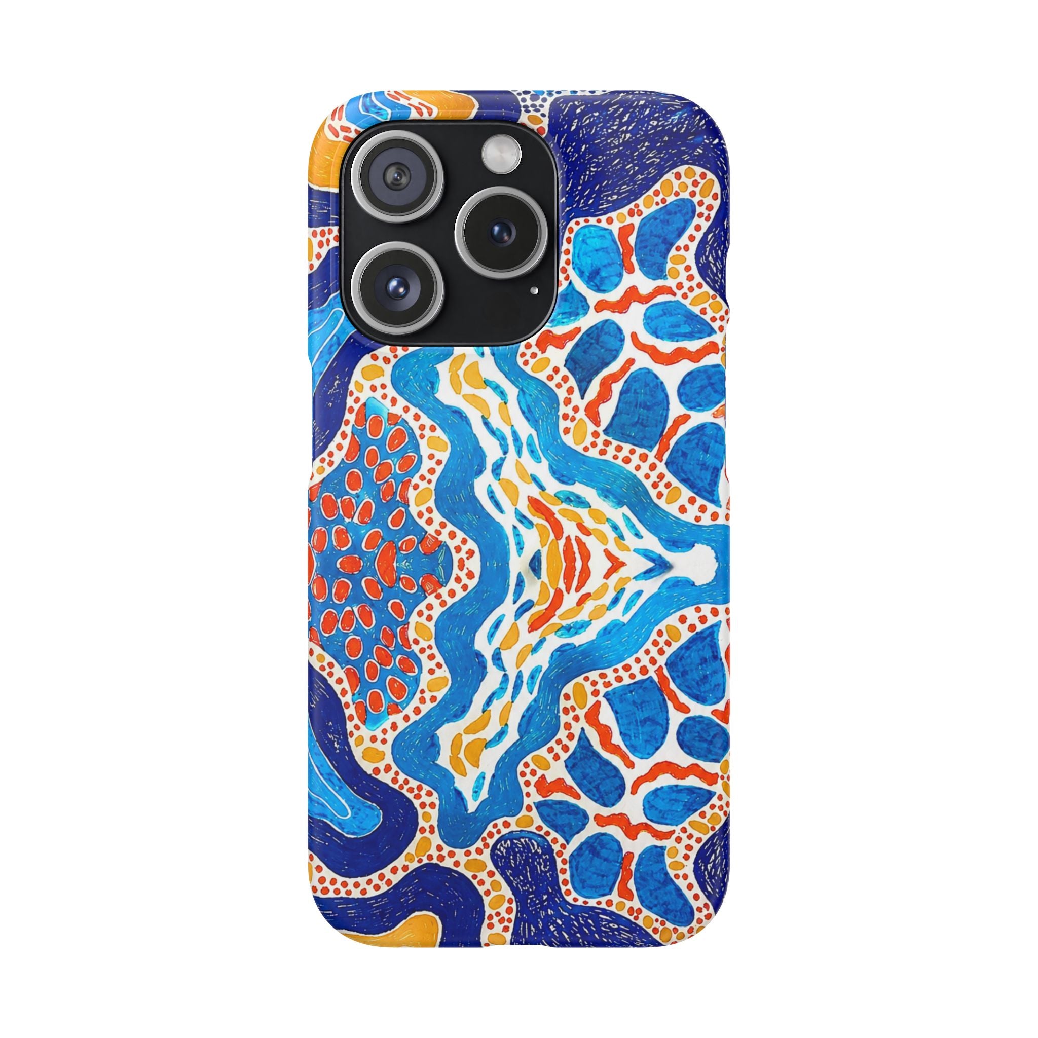 Abstract Blue Pattern Phone Case