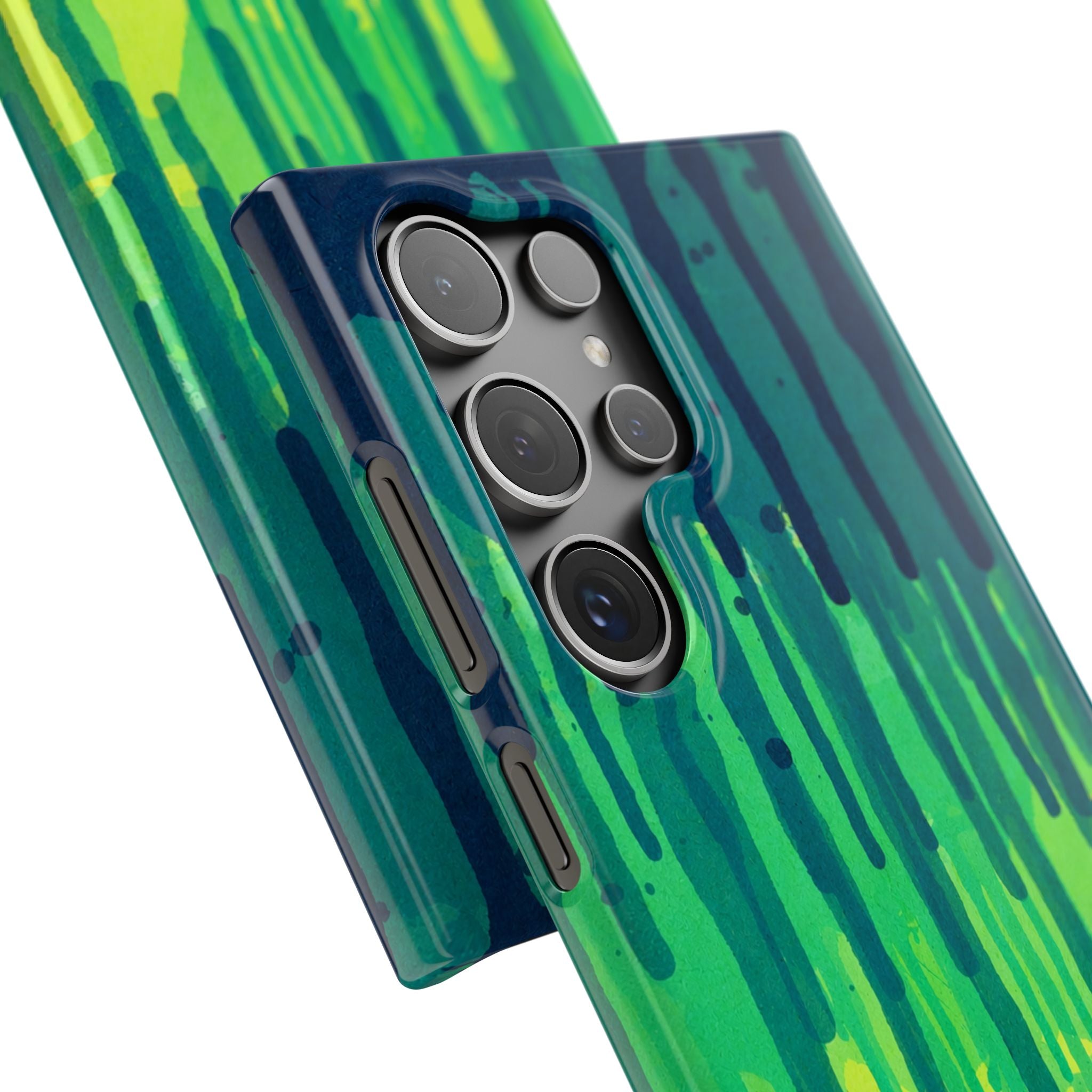 Liquid Emerald – Abstract Drip Phone Case