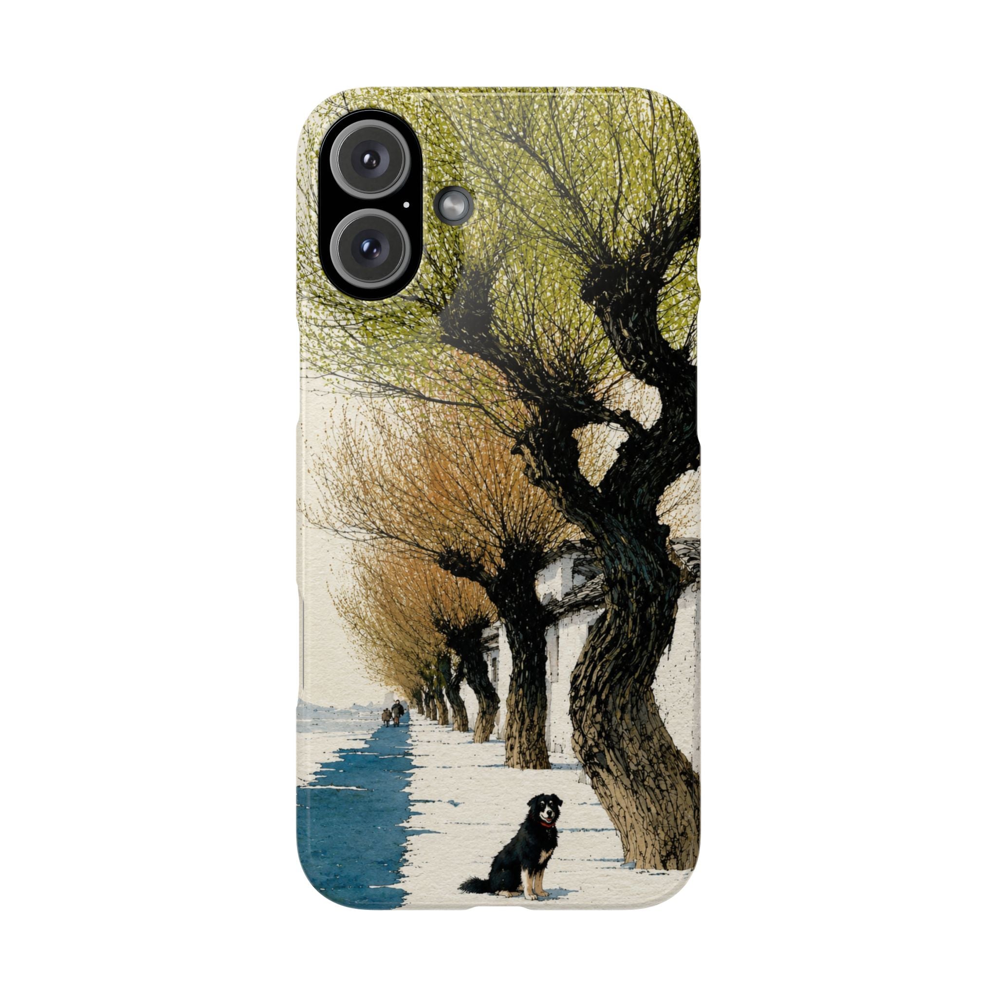 Serene Willow Landscape Phone Case