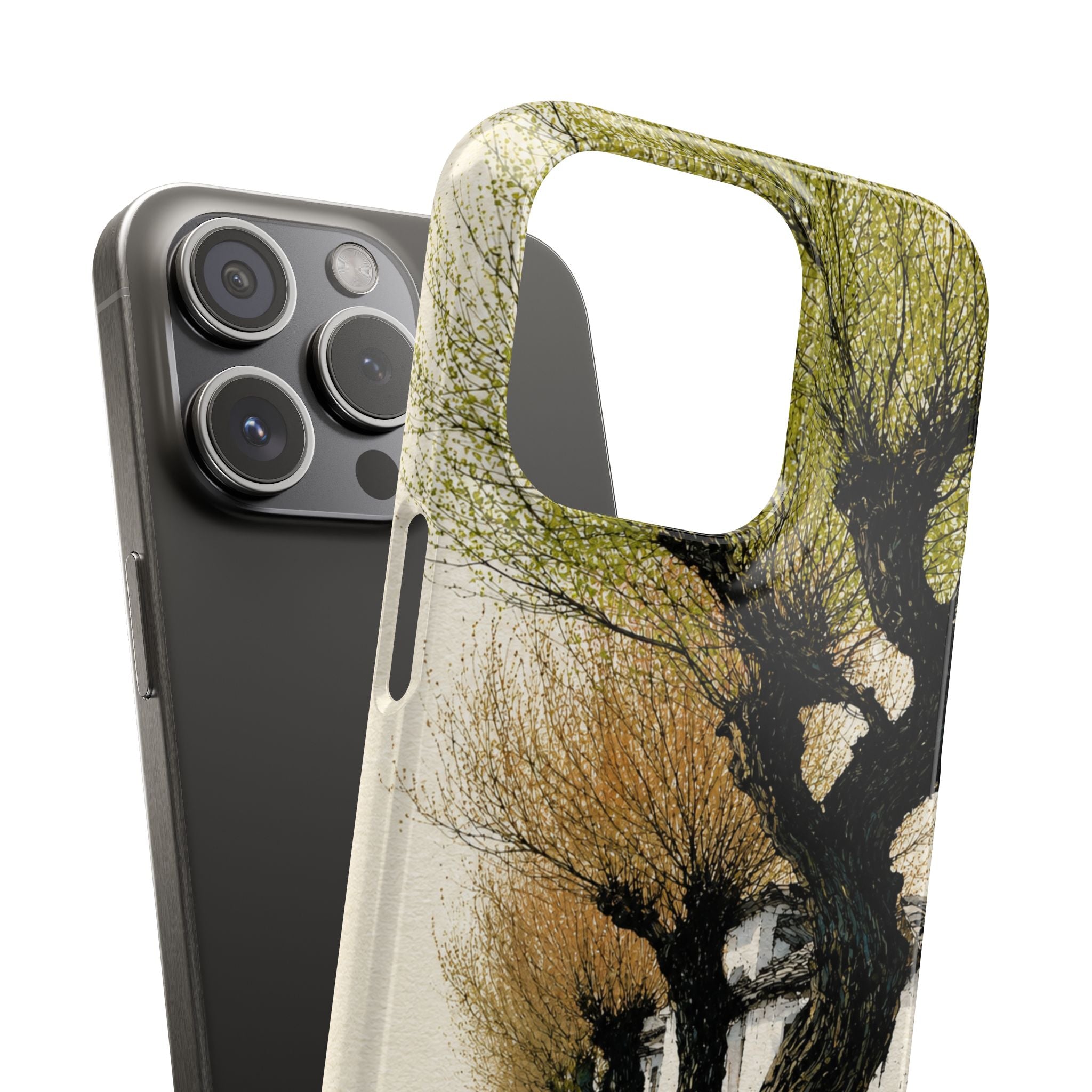 Serene Willow Landscape Phone Case
