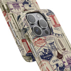 Vintage Travel Stamps Phone Case