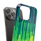 Liquid Emerald – Abstract Drip Phone Case