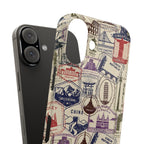 Vintage Travel Stamps Phone Case