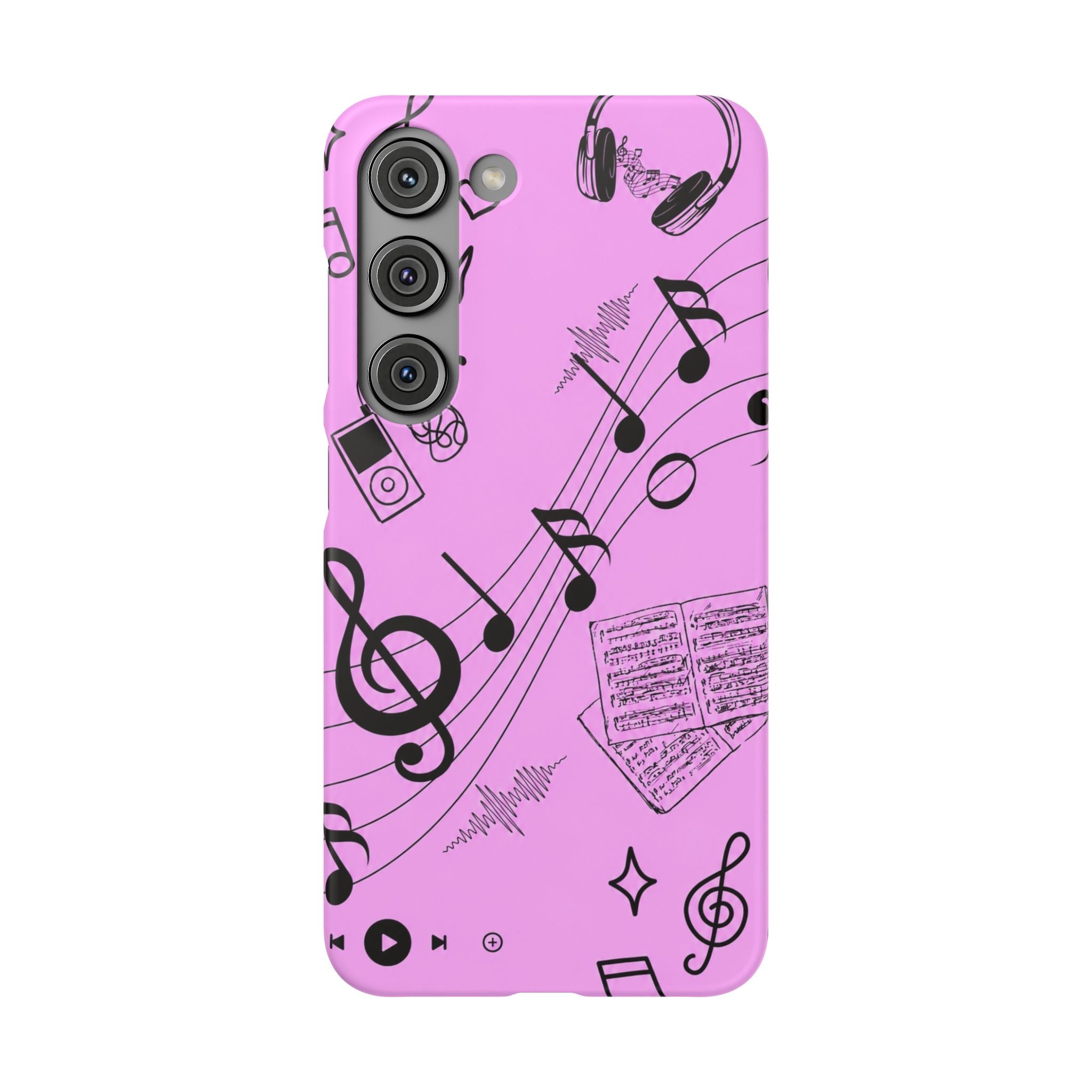 Pink Music Notes Phone Case