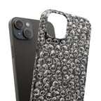 Black and White Skull Pattern Phone Case