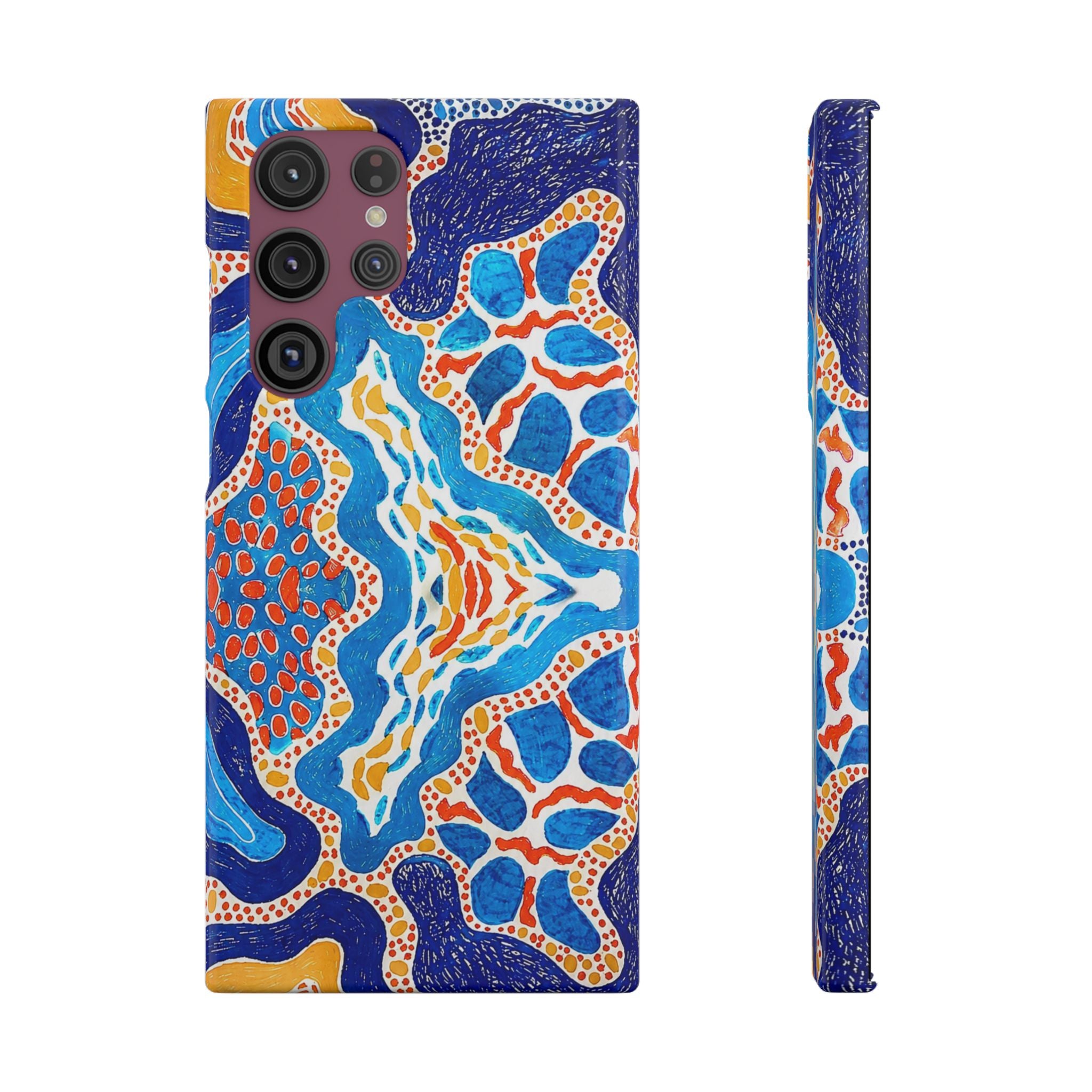 Abstract Blue Pattern Phone Case
