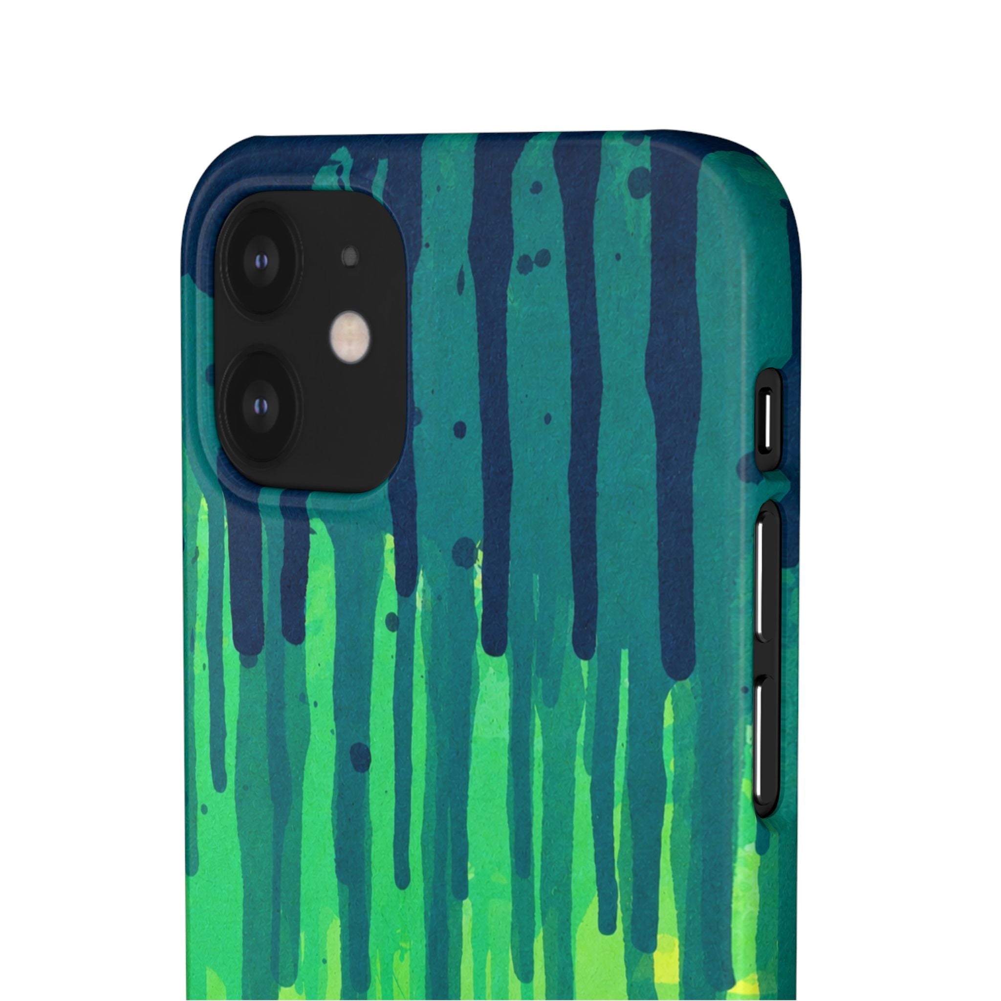 Liquid Emerald – Abstract Drip Phone Case