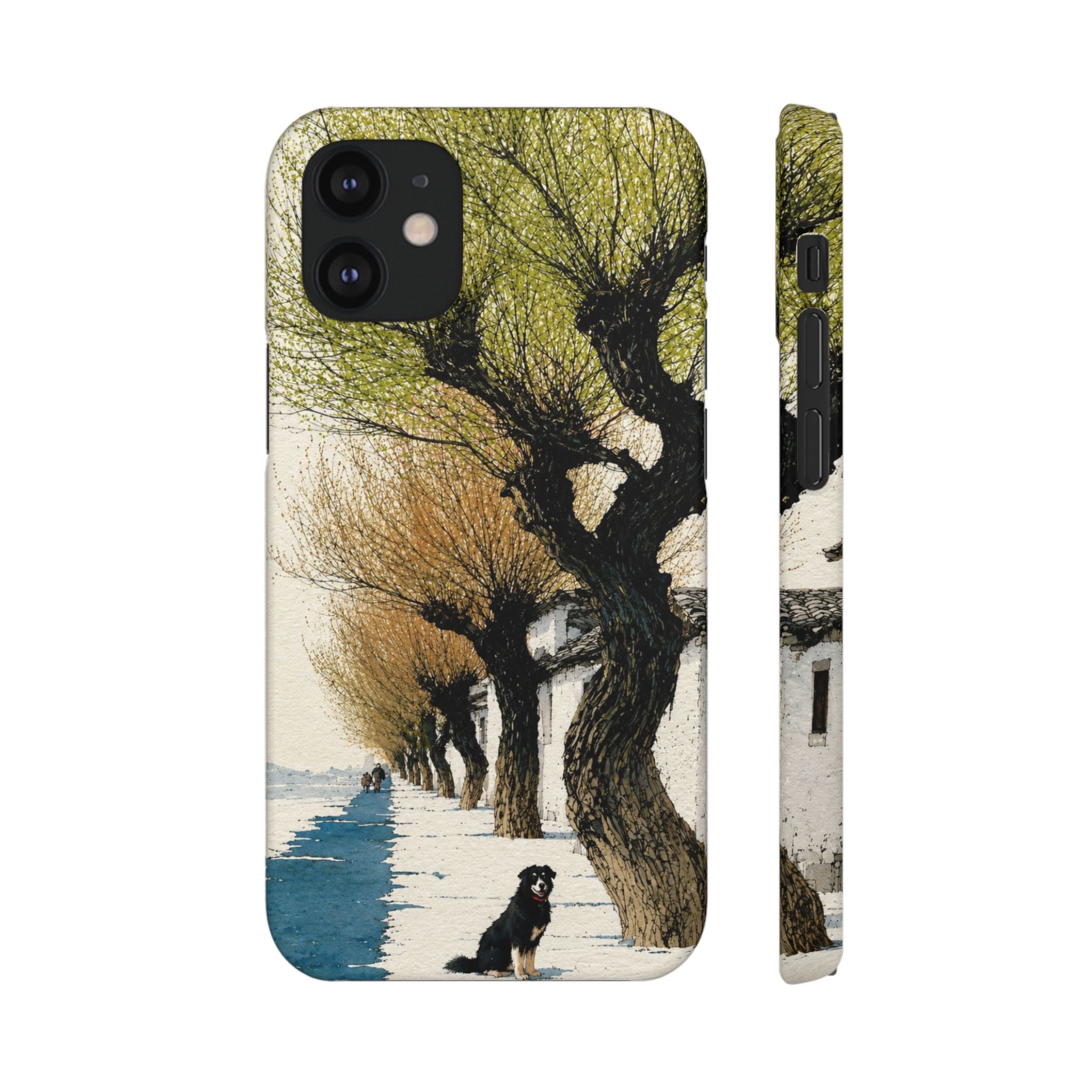 Serene Willow Landscape Phone Case