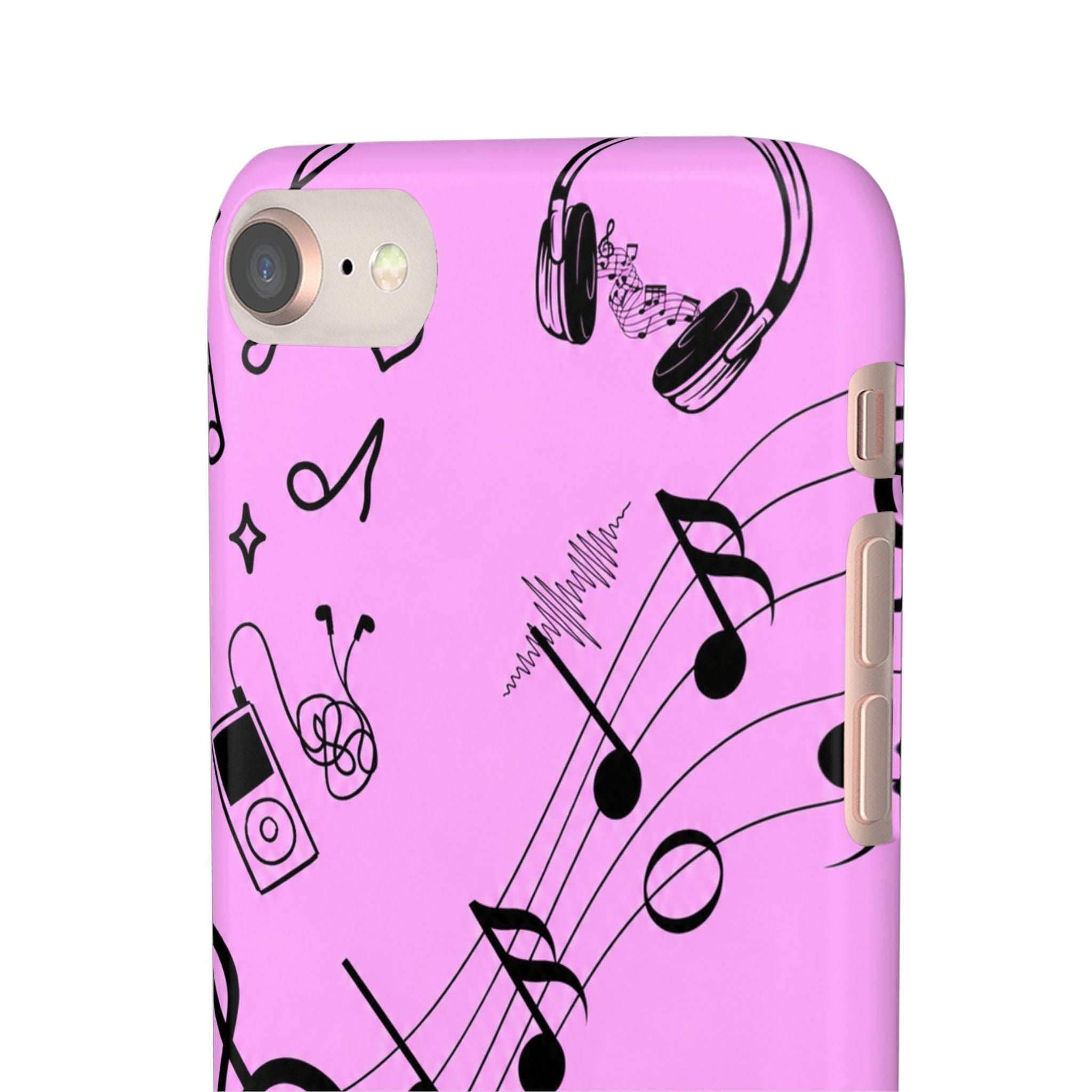 Pink Music Notes Phone Case