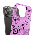 Pink Music Notes Phone Case