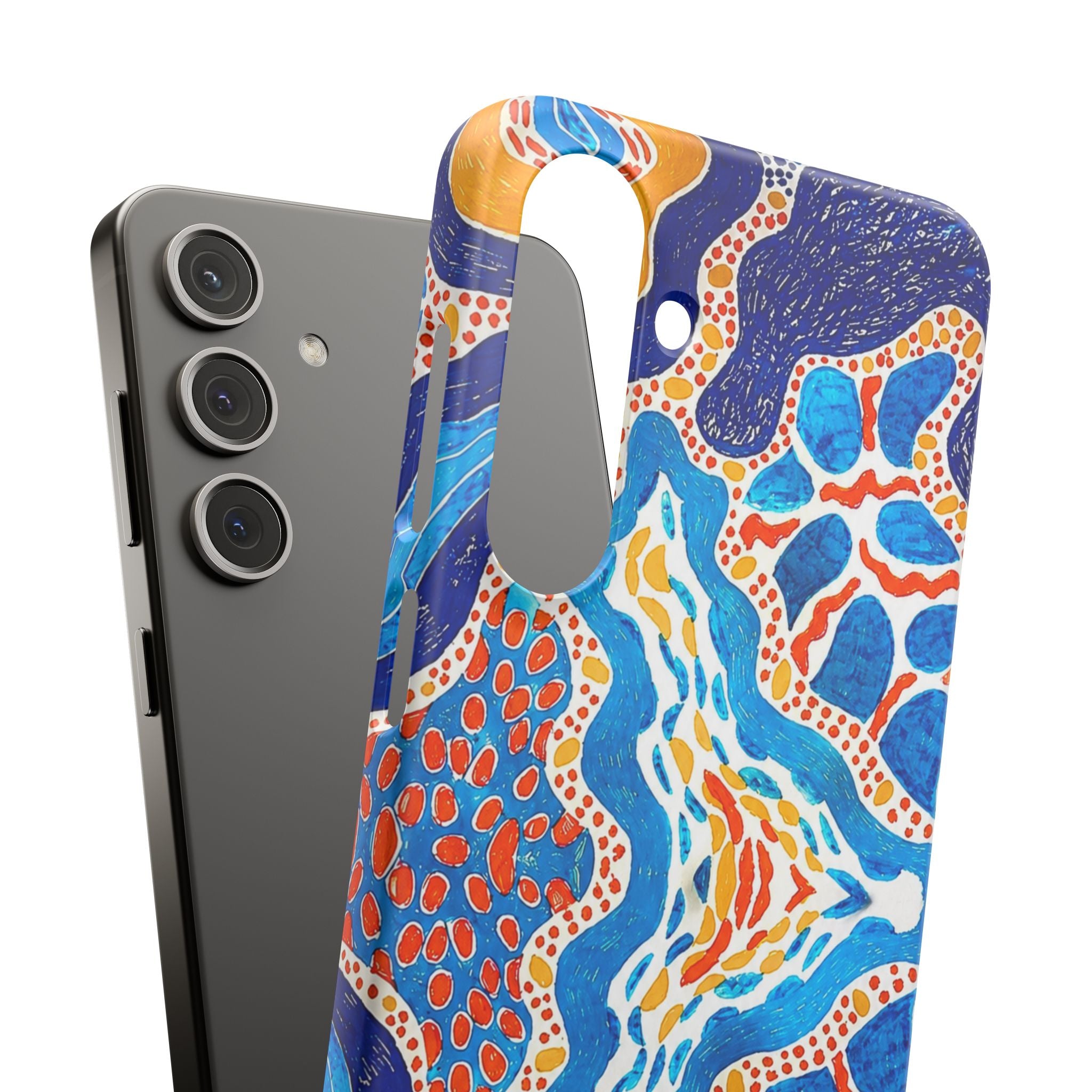 Abstract Blue Pattern Phone Case