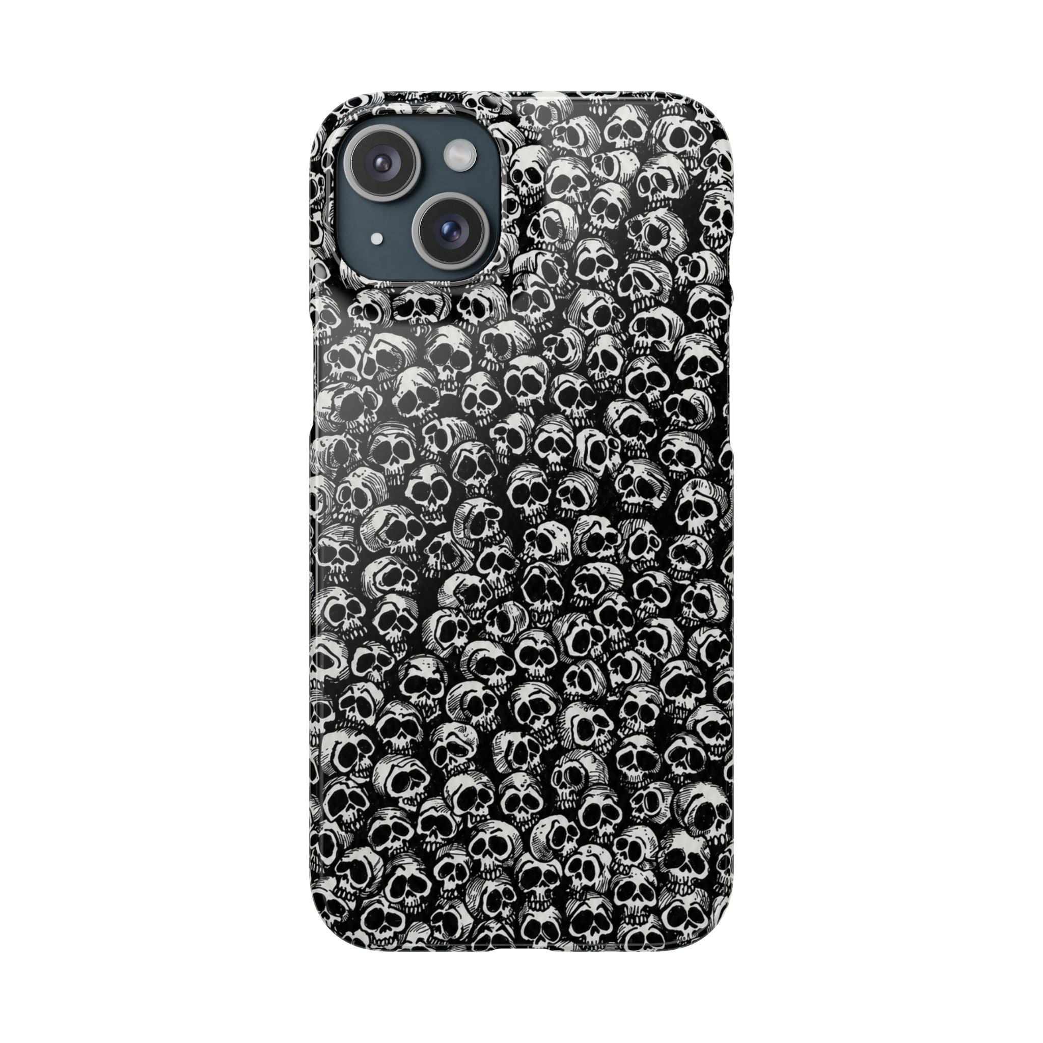 Black and White Skull Pattern Phone Case